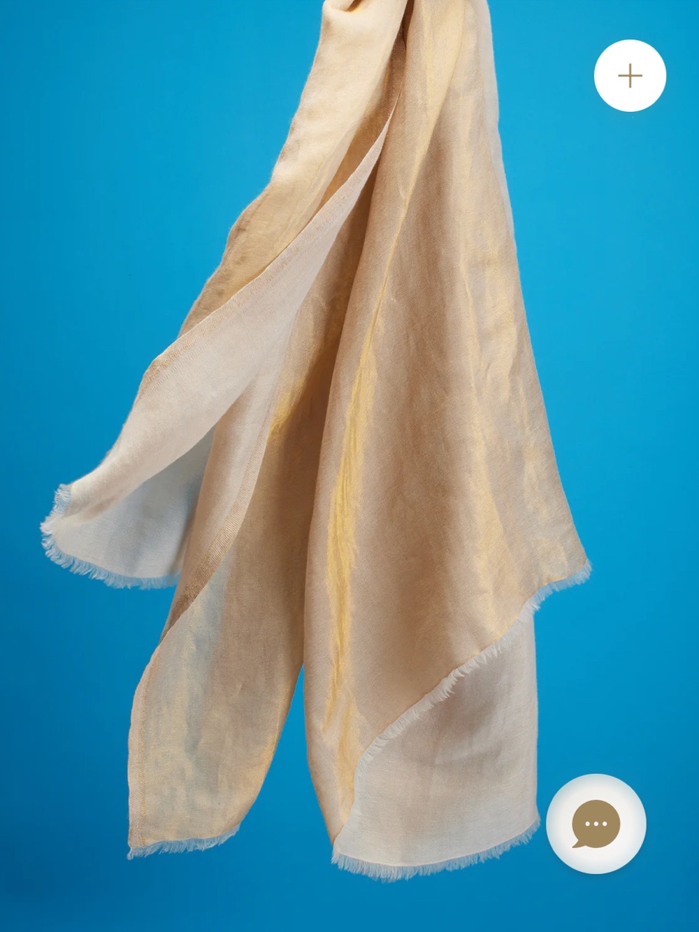 Nicoblu Josephine Reversible Pashmina Shawl in Gold Shimmer Dune